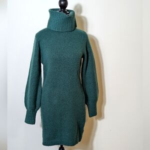 Guess| Long Sleeve Chunky Knit Turtle Neck Mini Dress